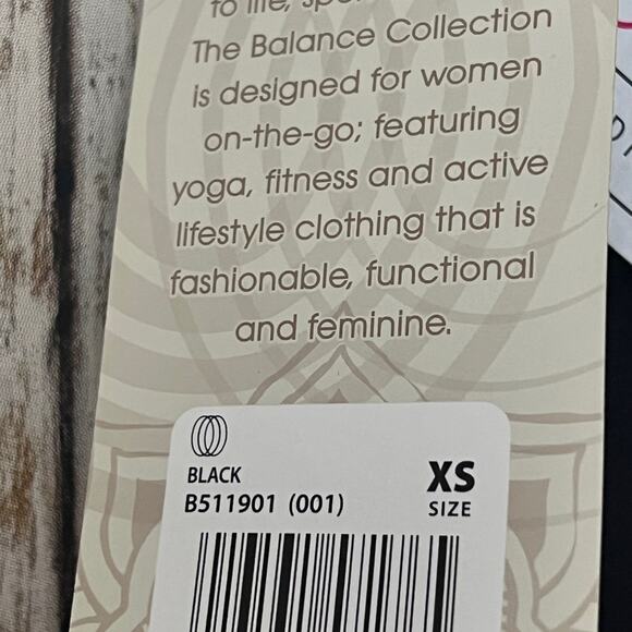 Balance Collection Black Cropped Athletic Workout Yoga Capri  Legging Sz XS NWT - Picture 10 of 13